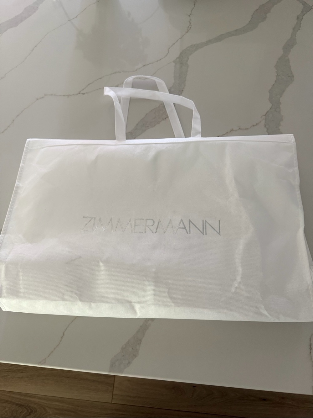 Zimmermann White Garment dress Carryall Tote with Subtle Logo